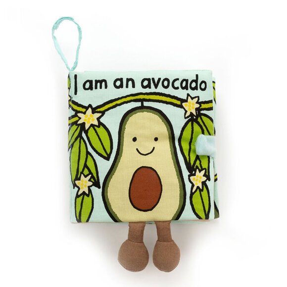 RETIRED Jellycat Avocado Book - Crinkle Fabric Book - Picture 1 of 9